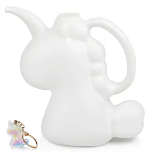 Cute White Unicorn Watering Can - Fun Indoor Plant Pitcher Gift for Kids & Plant Moms