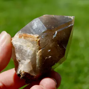 2.6in 110g Rainbow Filled Tantric Twin Smoky Quartz Crystal Stabrary, Akashic Lines, Malawi msq4