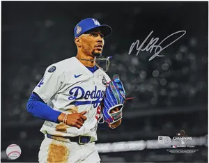 Mookie Betts Los Angeles Dodgers Autographed 2024 MLB World Series Champions 11" x 14" Photograph - Fanatics Authentic Certified