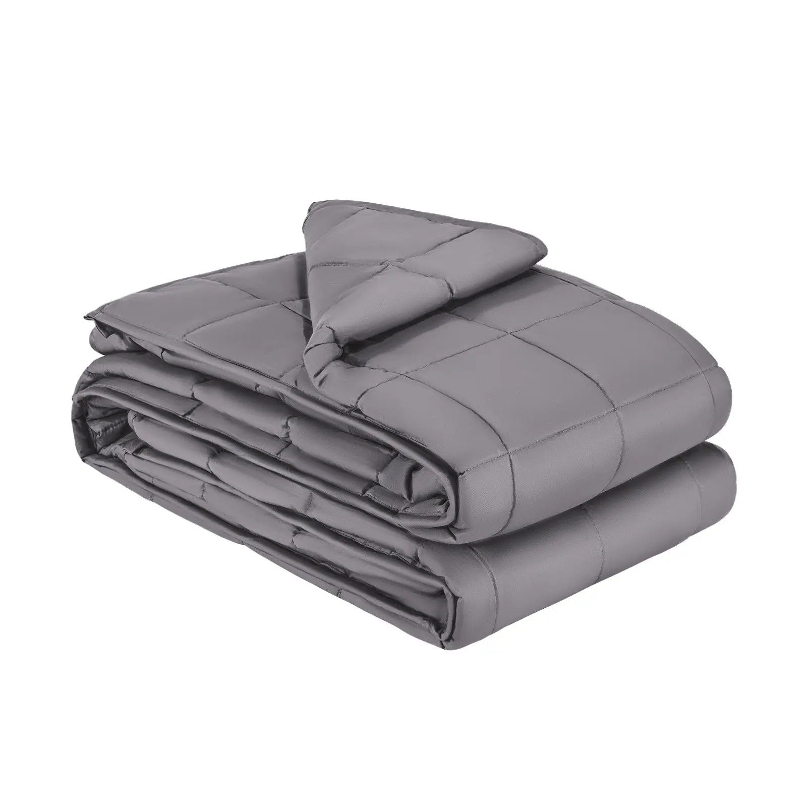 VEVOR 25 lbs King Size Weighted Blanket, 80x87 inch 100% Cotton Soft Breathable Glass Bead Blanket, Machine Washable Sleep Aid, Stress Reliever for 250-310 lbs Adults & Couples, Expert Craftsmanship, Grey
