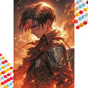 5D DIY Diamond Arts Colorful Painting Kit, 1 Count Anime Character Pattern Diamond Arts Colorful Painting without Frame, DIY Decorative Art Picture for Beginner Anime Design