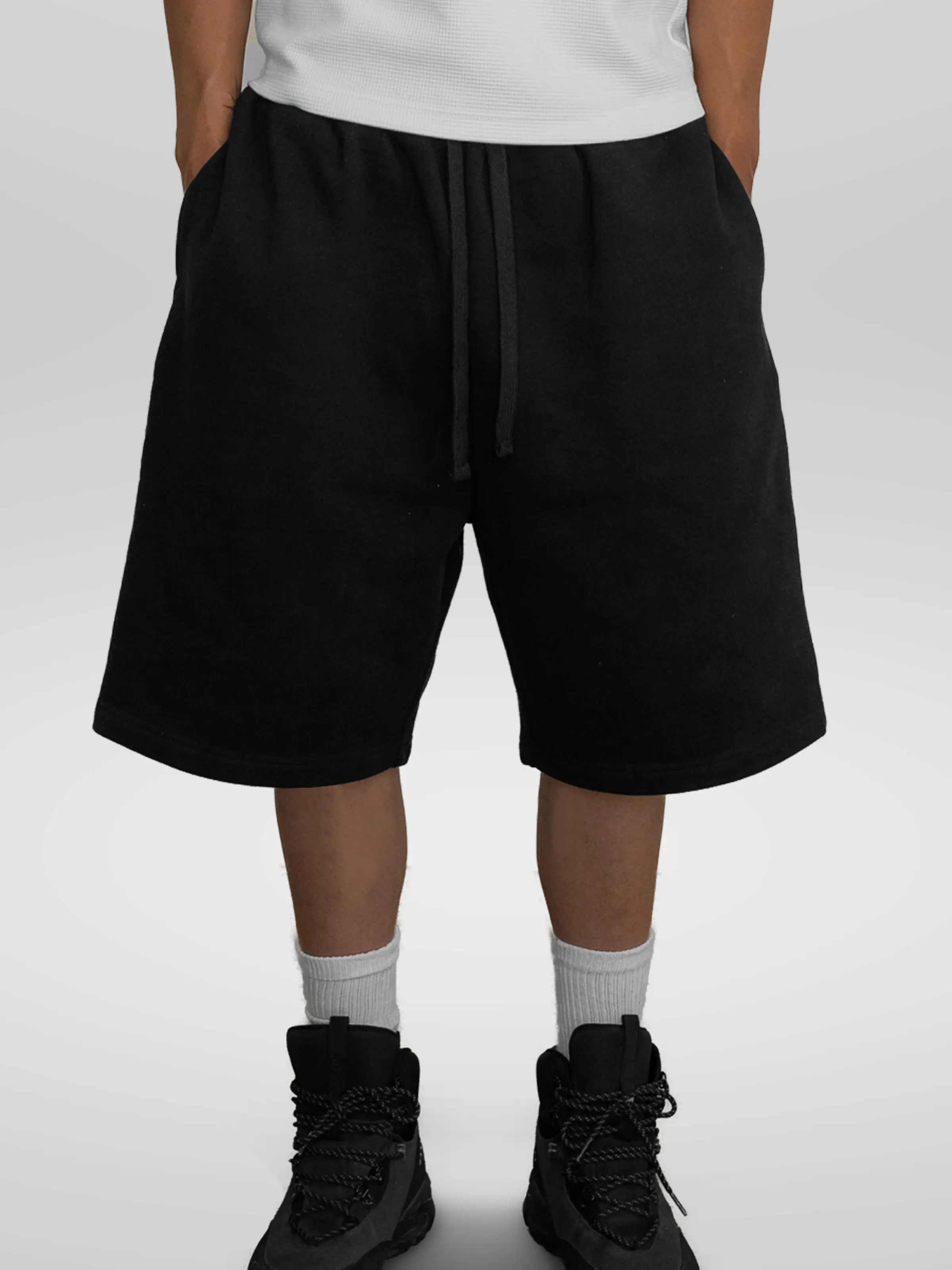 'Black' Baggy Sweat Shorts
