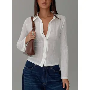 When You Sleep Long Sleeve Top White