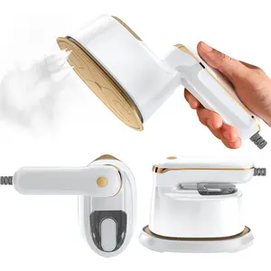 Mini Steam Iron, 2-IN-1 Handheld Size Steamer,1100W & 15s Fast Heat Up, Portable Steamer Iron for  & , Travel