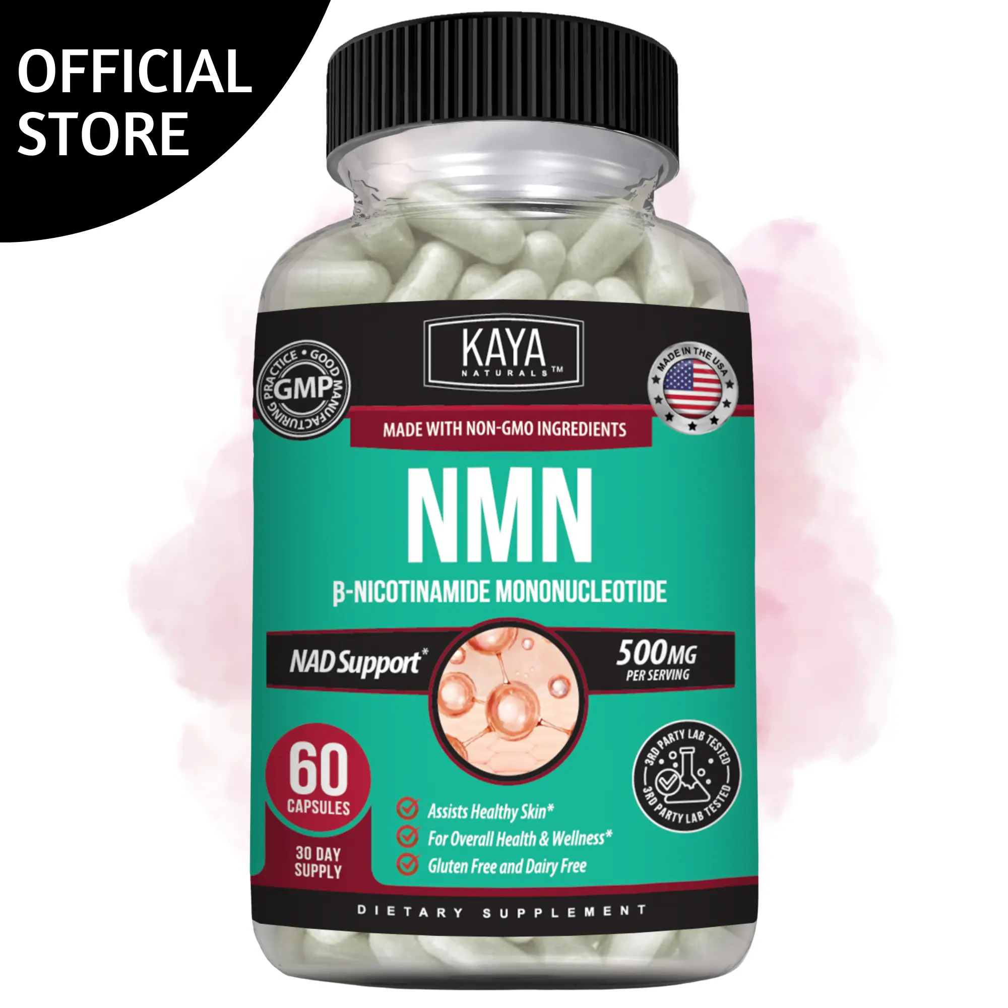 Kaya Naturals NMN | Daily Wellness Supplement | 500mg NMN Formula