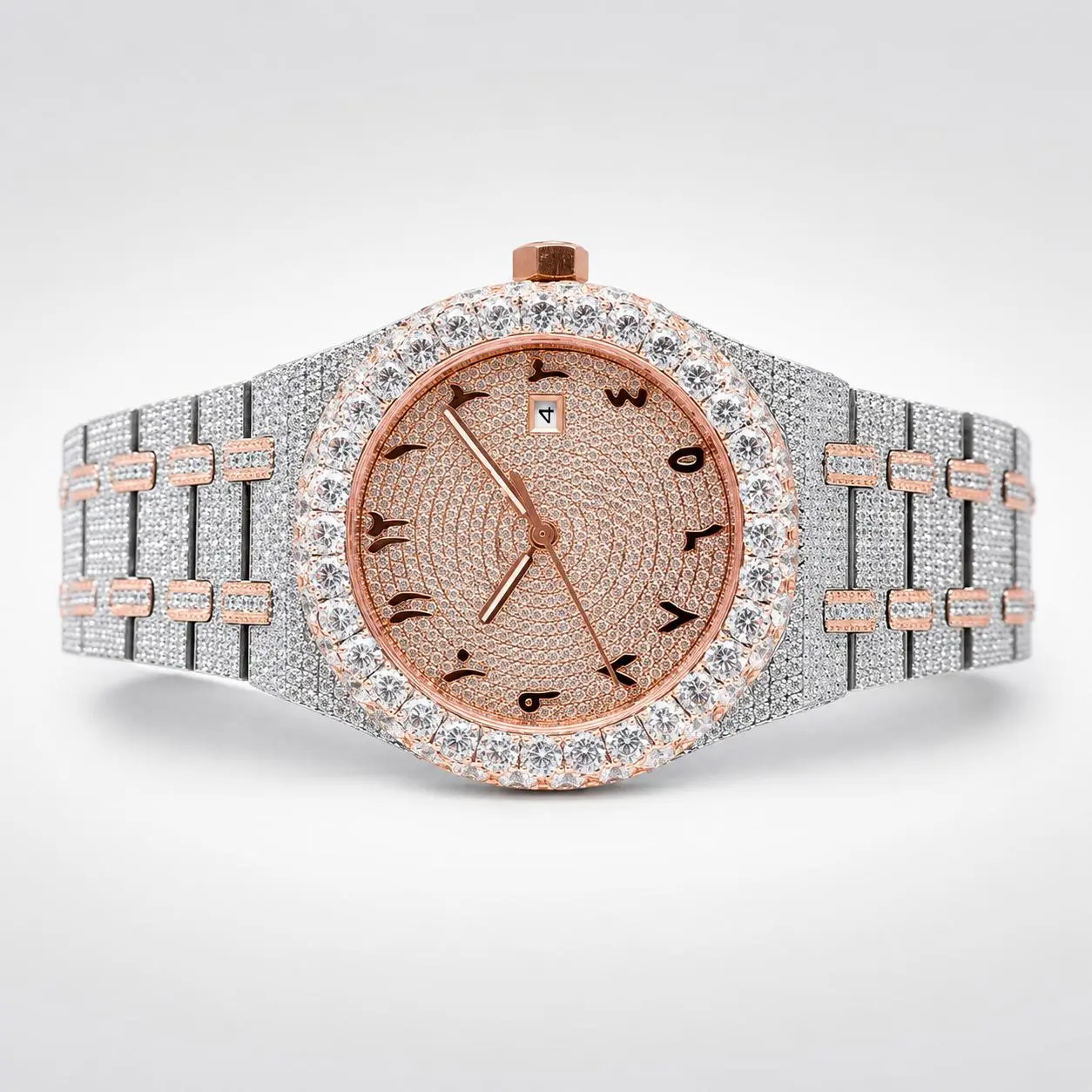 Luxury Iced Out Automatic Waterproof Bling Watch for Men
