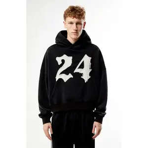 Pacsun Men's 24 Raw Applique Cropped Hoodie