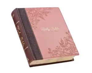 KJV Holy Bible, Note-taking Bible, Faux Leather Hardcover - King James Version, Brown/Pink (KJV Note-taking Editions)