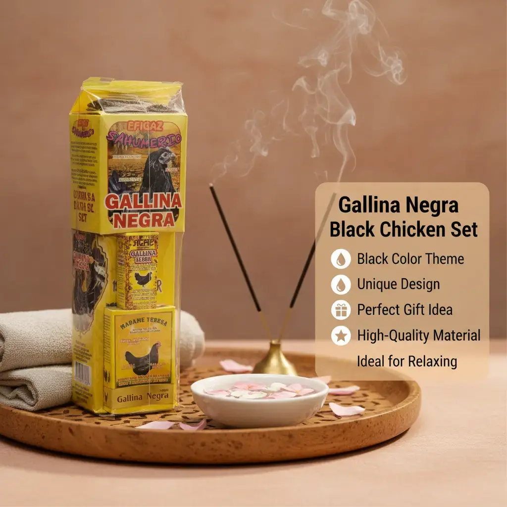Black Chicken Protection & Reversal Ritual Set, Set de Ritual de Protección y Reversión "Gallina Negra"