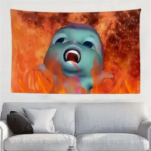 Large Bibble Meme Tapestry - 30*40in Peachskin Fabric, Lightweight, Multi-Size Hanging Home Decor, Decoration, Room Decorations Accessory Gift for Living Room, Bedroom Walls