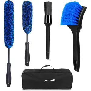 TRAIL RECKONING Wheel Brush, Wheel & Rim Cleaner Brush, Tire Brush, Wheel Cleaning Brush, Bendable & Durable  Wheel Brush Set,  Detailing Brushes, Wheel Brushes for Cleaning Wheels