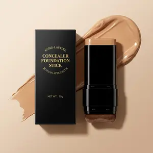 6-color Dual - Ended Eraser Foundation Stick -Multi - Use Concealer & Highlighter for Acne Marks , Nose Contour Flawless Makeup Finish - Versatile Cosmetic Tool , daily gift Long-Wear and Duo luminous silk flawless filter trout mouth lip liner 30mm lashes