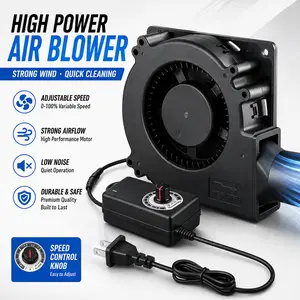 120mm x 32mm 12V High Airflow DC Brushless Cooling Fan - Compact 12V Power Blower with Cuttable Plug for Radiator, Desktops, Gaming Consoles