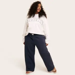 Women's High-Rise Boxer Sweatpants - Parke Navy Blue 2X