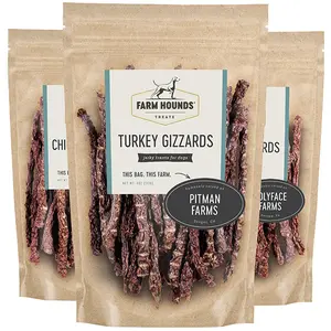 Farm Hounds Gizzards: Premium Natural Jerky for Dogs - Break-to-Size - Great for Training & Treats - No Added Fillers - Made in USA