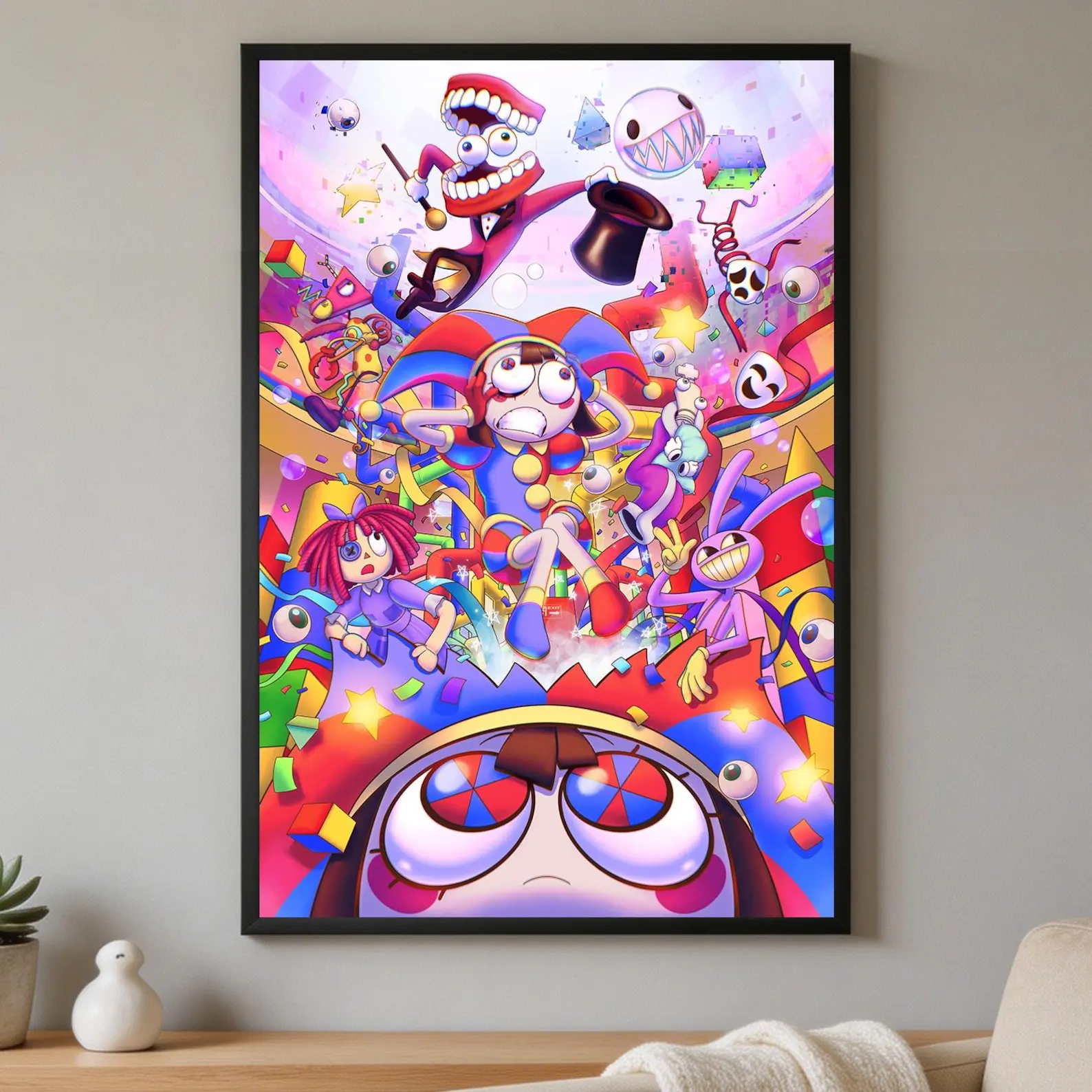 The Ämäzïng Dïgïtal Cïrcüs Poster Print, Anime Wall Art Decor, Paper Poster, Bedroom Wall Decoration, Gift for Anime Fans (Unframed)