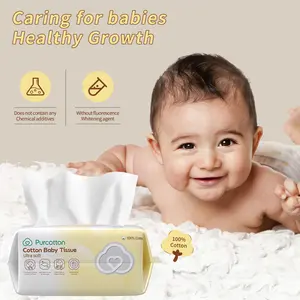 Cotton Tissues - Use Wet or Dry, Unscented, Hypoallergenic, Ultra Soft Tissues for Children, Suitable for Sensitive Skin, Strong & Absorbent,  with 240 sheets and 480 sheets respectively.