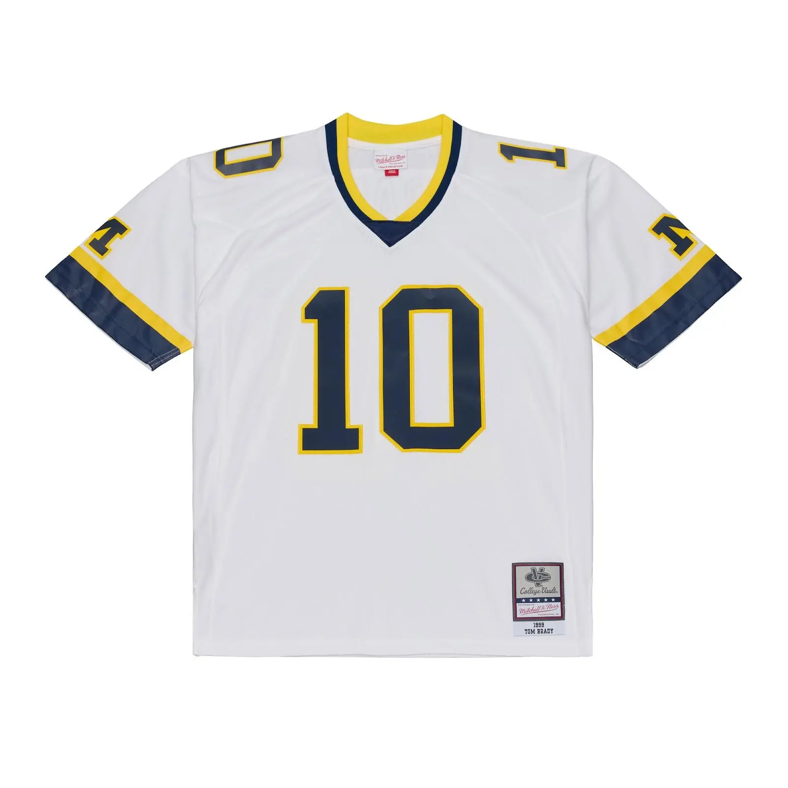 Tom Brady Michigan Wolverines White 1999 Legacy Jersey NCAA Throwback Mitchell & Ness