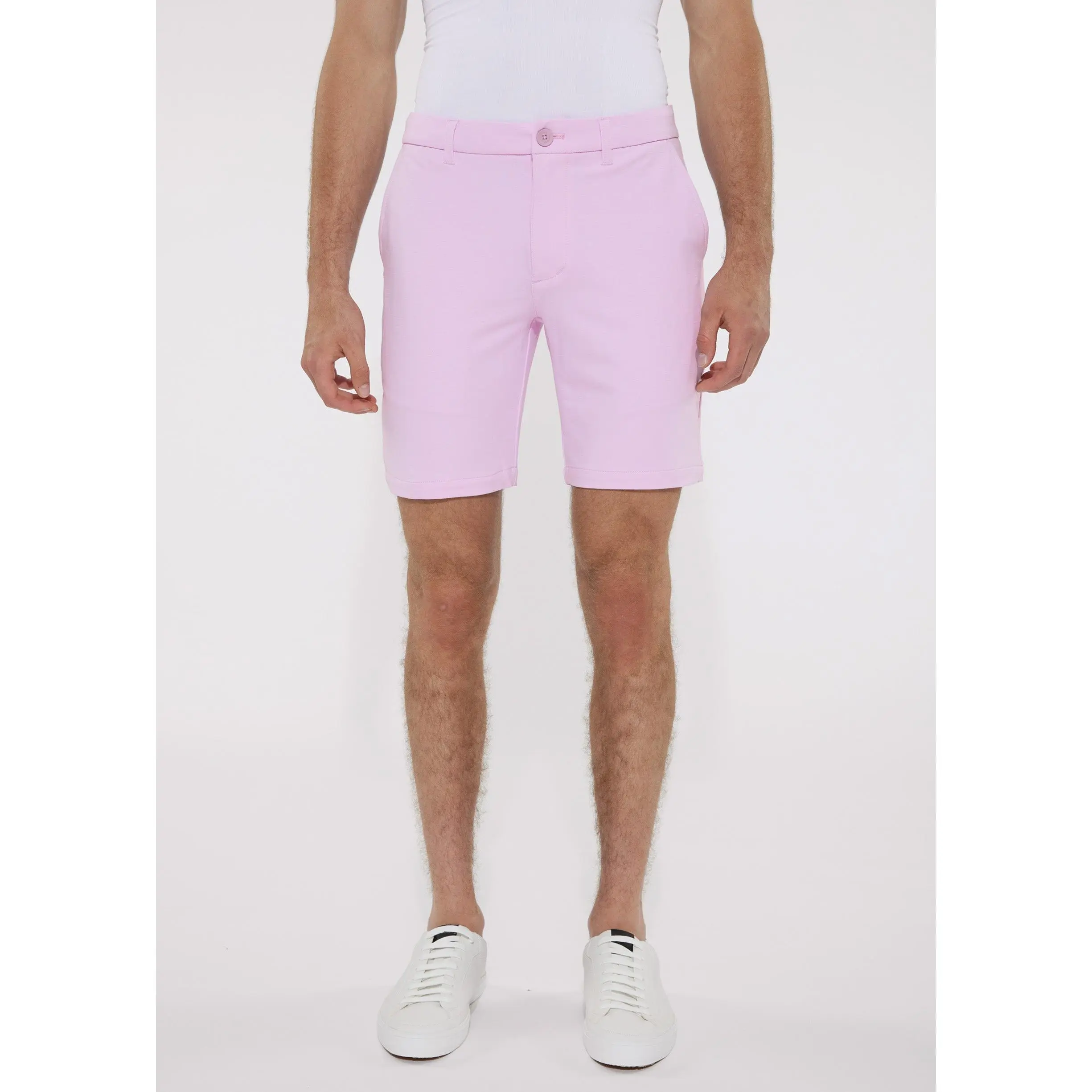 LILAC 8"INSEAM SOLID SLUB KNIT FLEECE SHORT PM-2440
