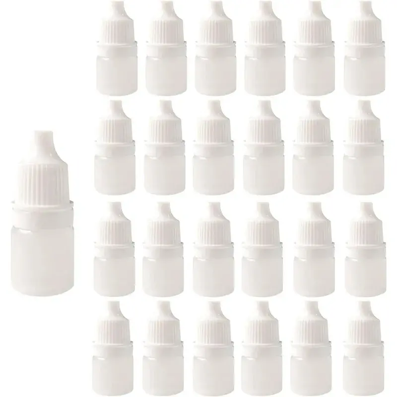 30PCS 3/5/10/15/20/30/50ml Empty Plastic Squeezable Dropper Refillable Bottle Eye Liquid Convenient Leak Proof Design Bottles