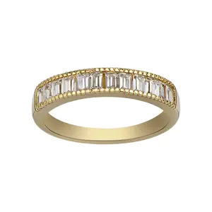 Baguette Eternity Band – 14K Gold-Plated