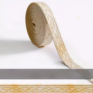 Flexible 3D Wall Baseboard Foam Trim, Self-Adhesive Decorative Strip, Waterproof & Easy to Clean, Home Wall Decoration