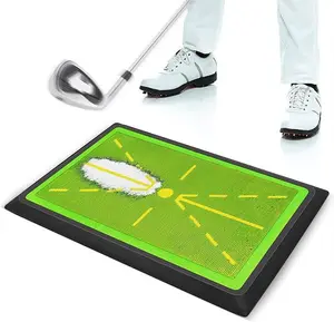 Golf Putting Mat for Various Skill LevelsSwing Mat Trainer Golf Strike Mat & Divot Board with Velvet Cushion Shock Absorption Non-Slip Rubber Base for Precision Path Feedback Optimized