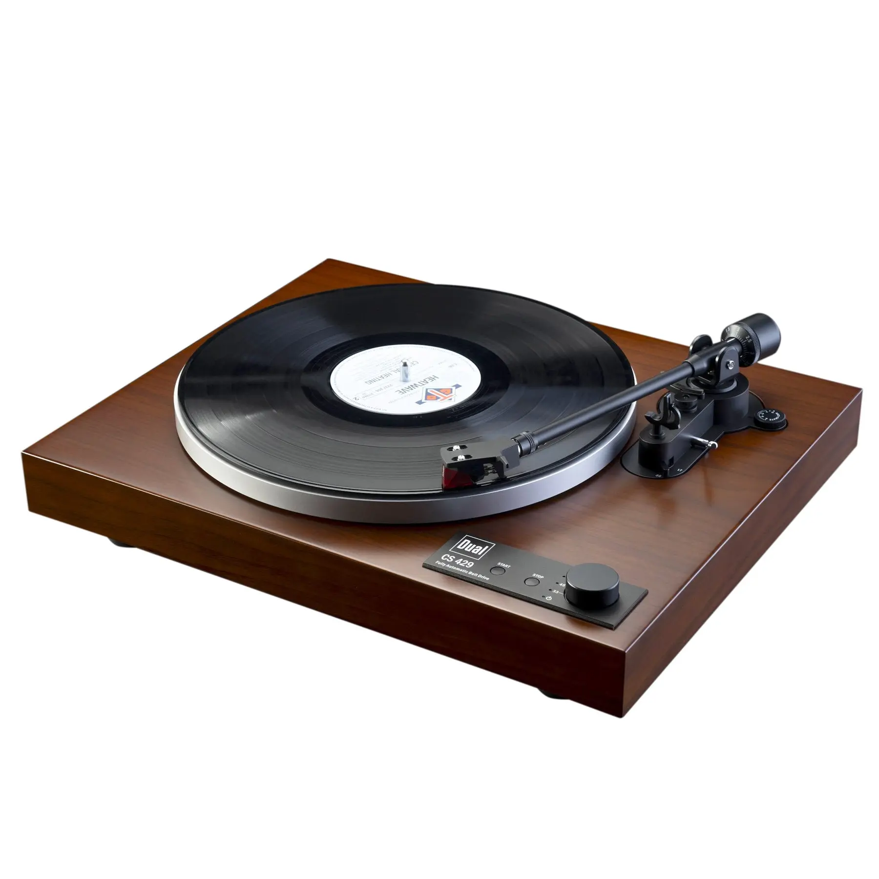 Dual Electronics CS-429 Fully Automatic Vinyl Record Player - Belt Drive, Hi-Fi Audio, Solid MDF Construction, Straight Tonearm