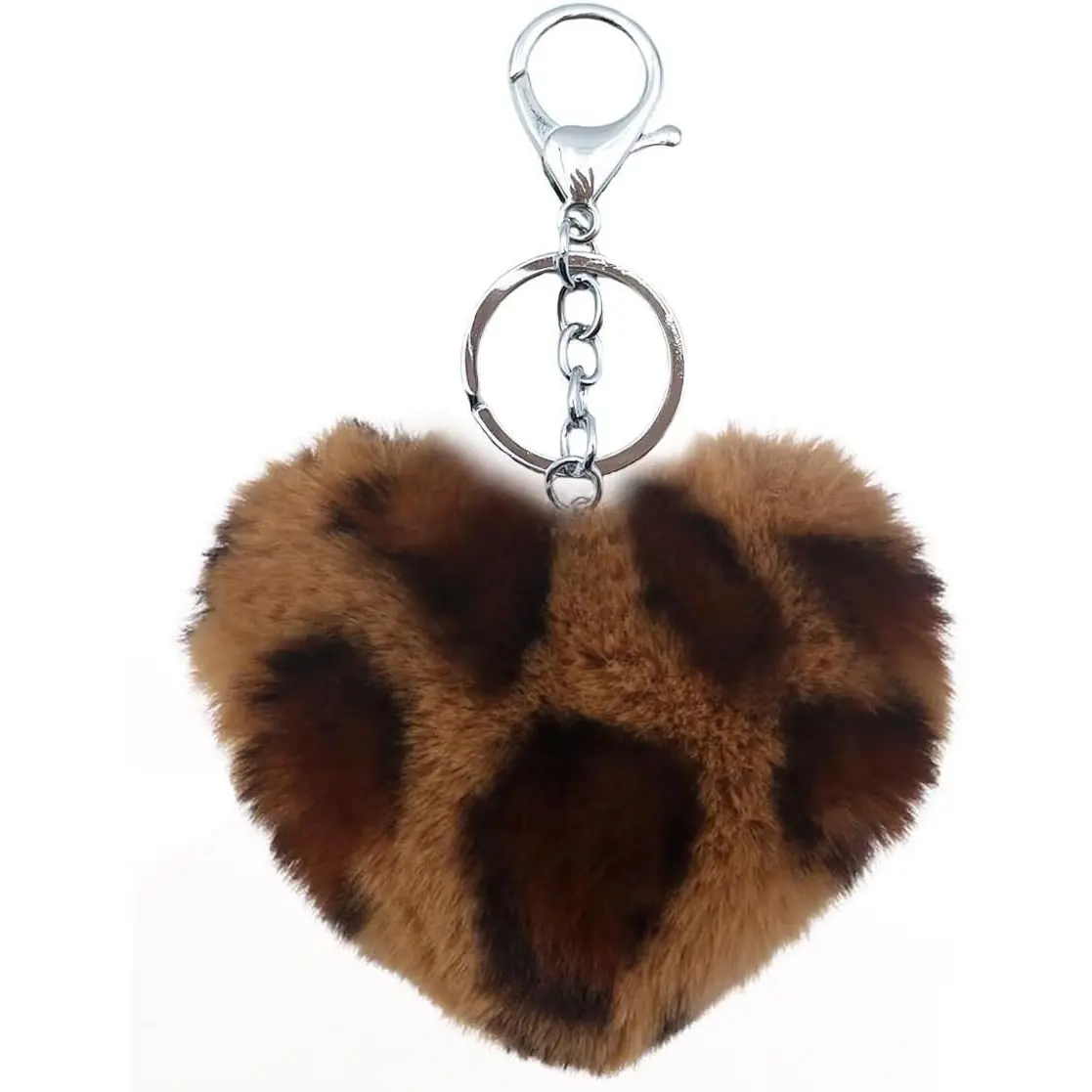 BY-402  Pom Pom Keychain Artificial Fur Ball Keychains Fluffy Tote Pendant Car Bag Charm