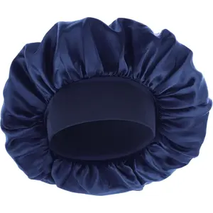 Unisex Silk Satin Bonnet - Smooth, Heatless Sleep Cap with Adjustable Elastic Band for Adult Curly Hair, Multistyle Head Cover for Daily Haircare, Sports Fitness Use