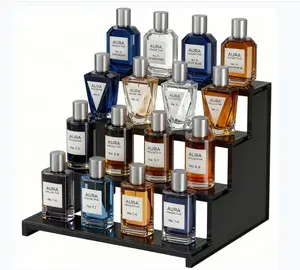 Lifewit 4 Tier Black Display Stand for Cologne, Perfume, Figures, Cupcakes, Desserts, Spices & Fragrance