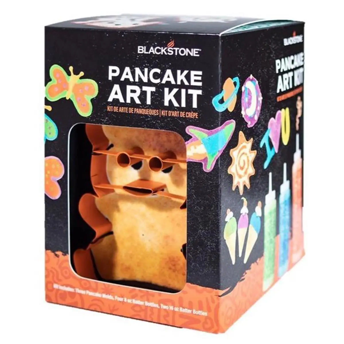 Blackstone Silicone Pancake Art Kit - Non-Stick Inner Layer, Colorful Chemical-Free Baking Sets with Baking Pan, Spirals for Creative Pancake Making, Dishwasher Safe, Ideal Gift