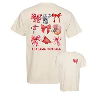 Alabama Football T-shirt- Coquette Bow Design for Game Days