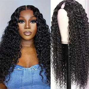 The new 2024 is a hot seller Water Wave U Part Wig Human Hair Brazilian Wave Hair Curly U Part Wigs For Women 180�nsity Middle Part Easy Install