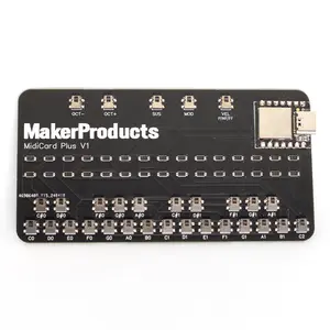 MidiCard Plus 25 Key Small MIDI Piano Keyboard Controller - Bus-Powered, Class Compliant MIDI, Sustain, and More