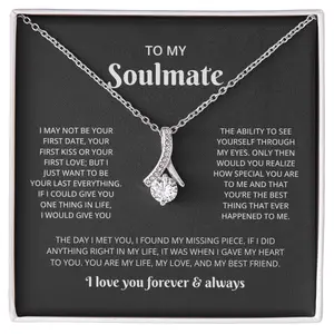 Soulmate Gift, To My Soulmate Necklace, Girlfriend Gift, Wife Gift, Wife Necklace