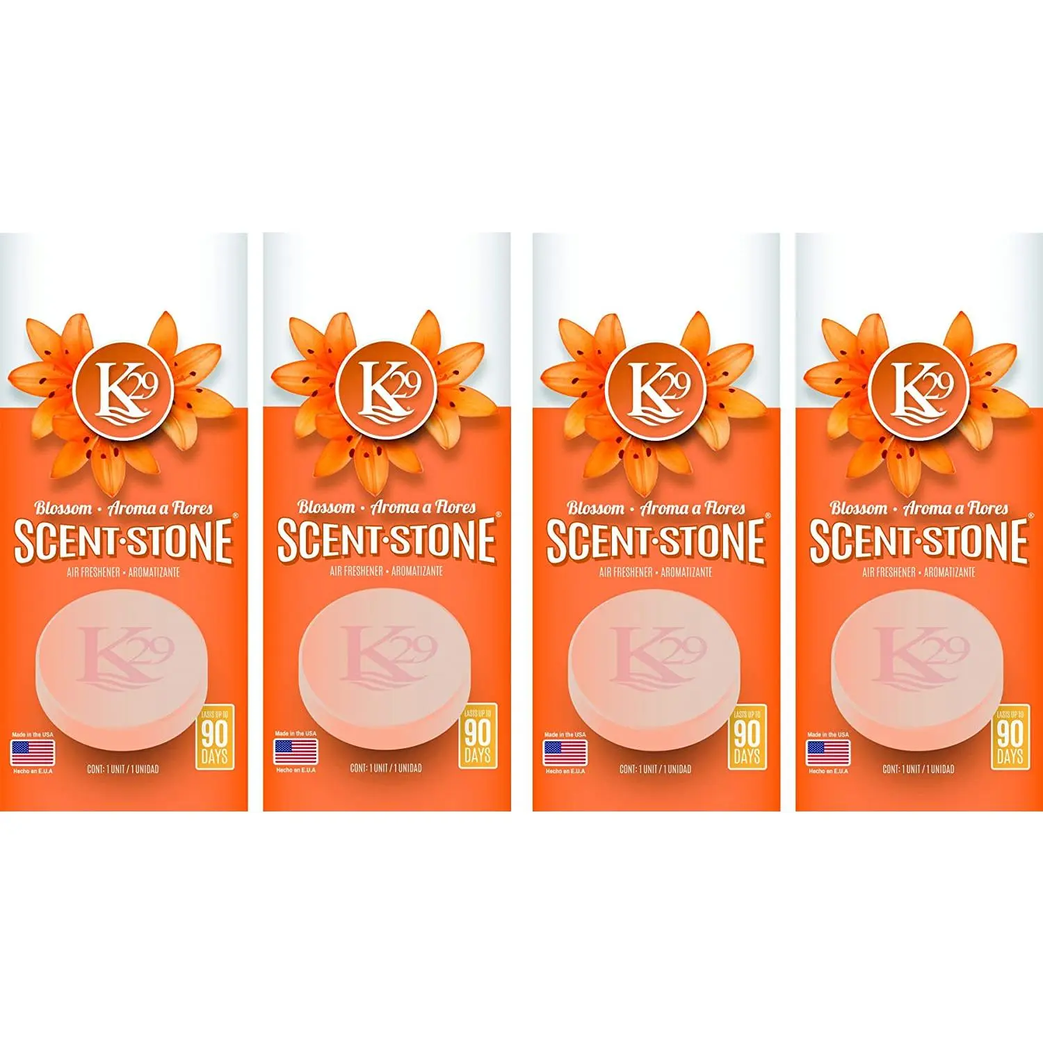 K29 Blossom Stone Air freshener, Environmentally Safe and Long-lasting Fragrance, 4 Packs