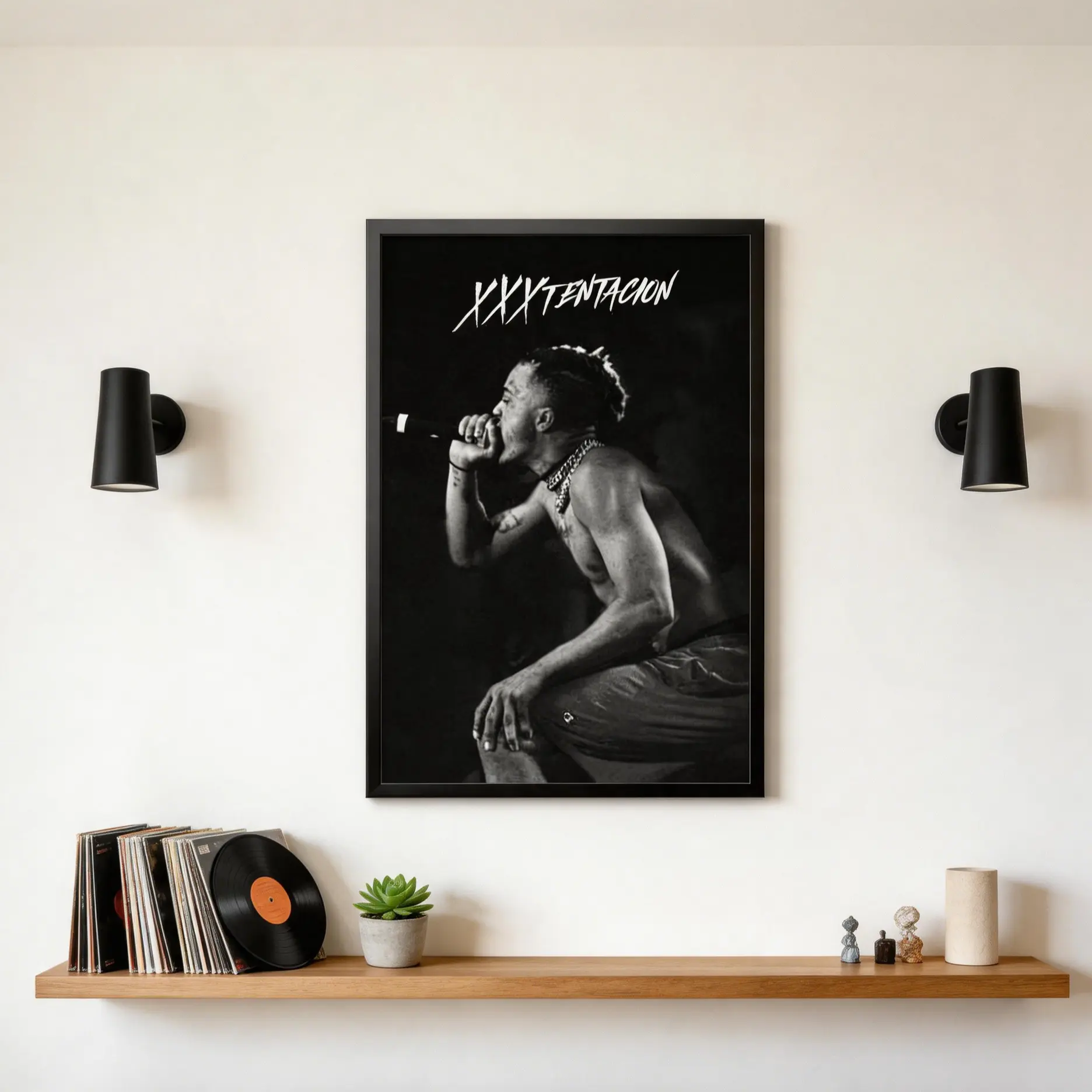 XXXTentacion Black-White Stage Style Single Sheet Poster - Bad Vibes Forever Hip-Hop Theme Cool Wall Art, Home Wall Decor, Gift for Music Lovers
