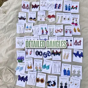Permanent Collection Detailed Dangles polymer clay earrings handmade
