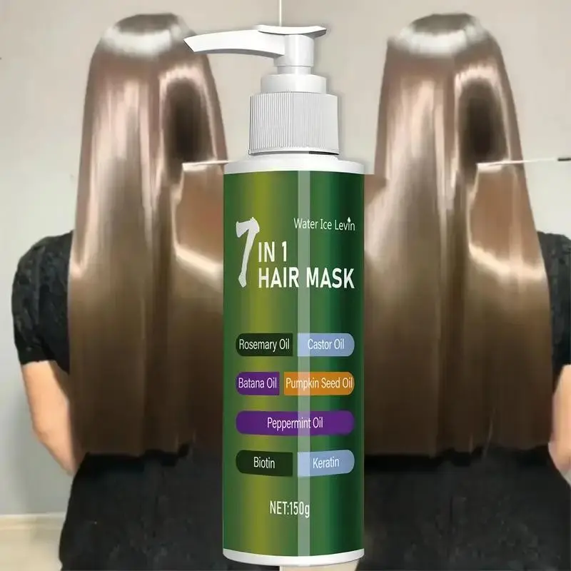 7-in-1 Hair Mask, Haircare, Hair Treatment, rich in keratin, biotin, baru oil, rosemary oil, castor seed oil, moisturizes, Hydrating, Moisturizing, adds shine, gentle and non-irritating, repairs dry and damaged hair, easy to use, suitable for all h