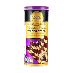 VFOODS Thai Royal Wafer Rolls - Chocolate Cream Flavor, 125g - Popular Thai Snack & Gift