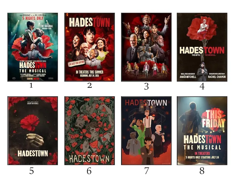 Hadestown The Musical Broadway Stars July 24 Poster, Home Decor Unframed