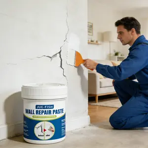 Jue Fish Wall Repair Paste, Stain Covering Wallpaper Patch, Moisture-Proof Paint Crack Filler, Strong Adhesive, Ideal for Wall Damage Fixing, Long Lasting Adhesive