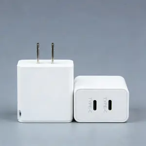 USB-C Super Fast Charger block, 2 in 1 Dual Port Tpye-c Wall Charger Compatible with Samsung Huawei Xiaomi iPhone iPad, Quick Charger block Type C Charging