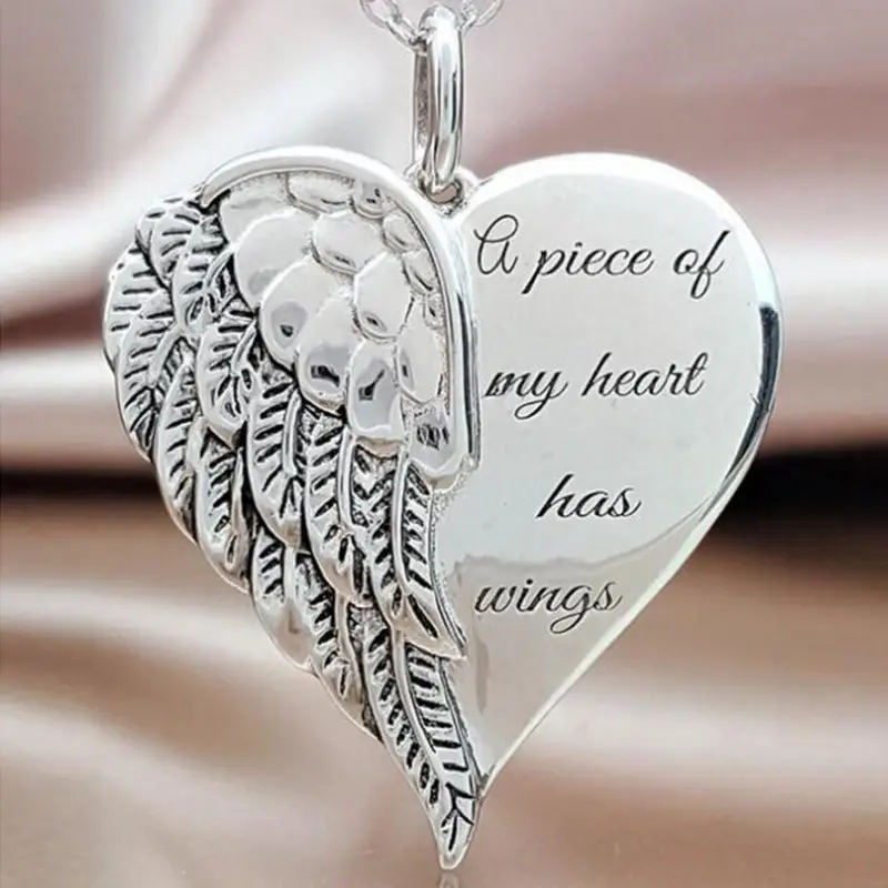 Women's Feather Heart Charm Alloy Plating Clavicle Chain Jewelry Necklaces, Fashion Daily-Wear Costume Accessory