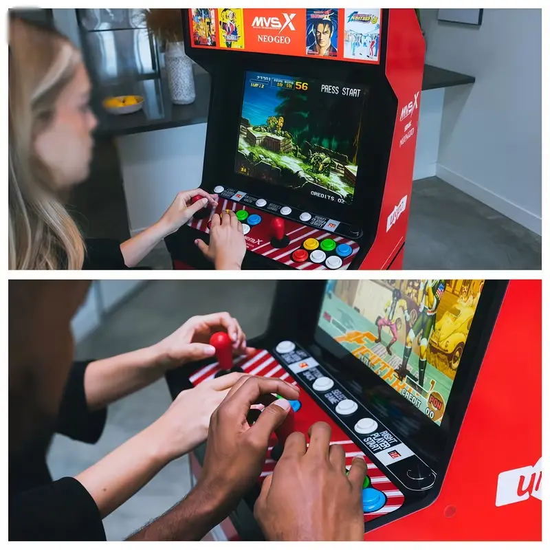 UNICO MVSX  Classic Arcade Machine with 50  Games, Including KOF, Metal Slug, Samurai Shodown, Fatal Fury Bundle, Etc. 17-inch Classic Arcade, Dual Joystick Design, Multifunctional, Suitable for Home and Commercial Use, the Ultimate Collectible, Arcade Ga