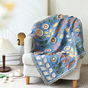 Navia Flower Blanket Crochet Yarn Kit 【US Warehouse】