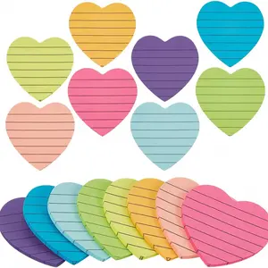 16Pcs Heart-Shaped Sticky Notes Adorable Colorful Adhesive Memo Pads Bright-Colored Strong-Adhesive Reminders Red Heart Self-Adhesive Notepad Ideal for Office & Study 3x3 Inches (Bright Colors Edition) Sticky Notes Set Office Supplies