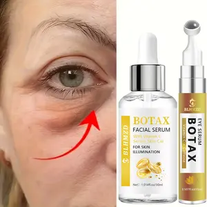 Botax Facial Essence 30ml+Botax Moisturizing Eye Cream 15ml, 1% hyaluronic acid + caffeine Extract Essence, Hydrating, Firming, Brightening, Anti wrinkle, Snail essence, Vitamin c essence, Firming Serum, suitable for eye area