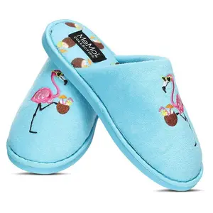 MeMoi Women's Terry Slide Print Slippers